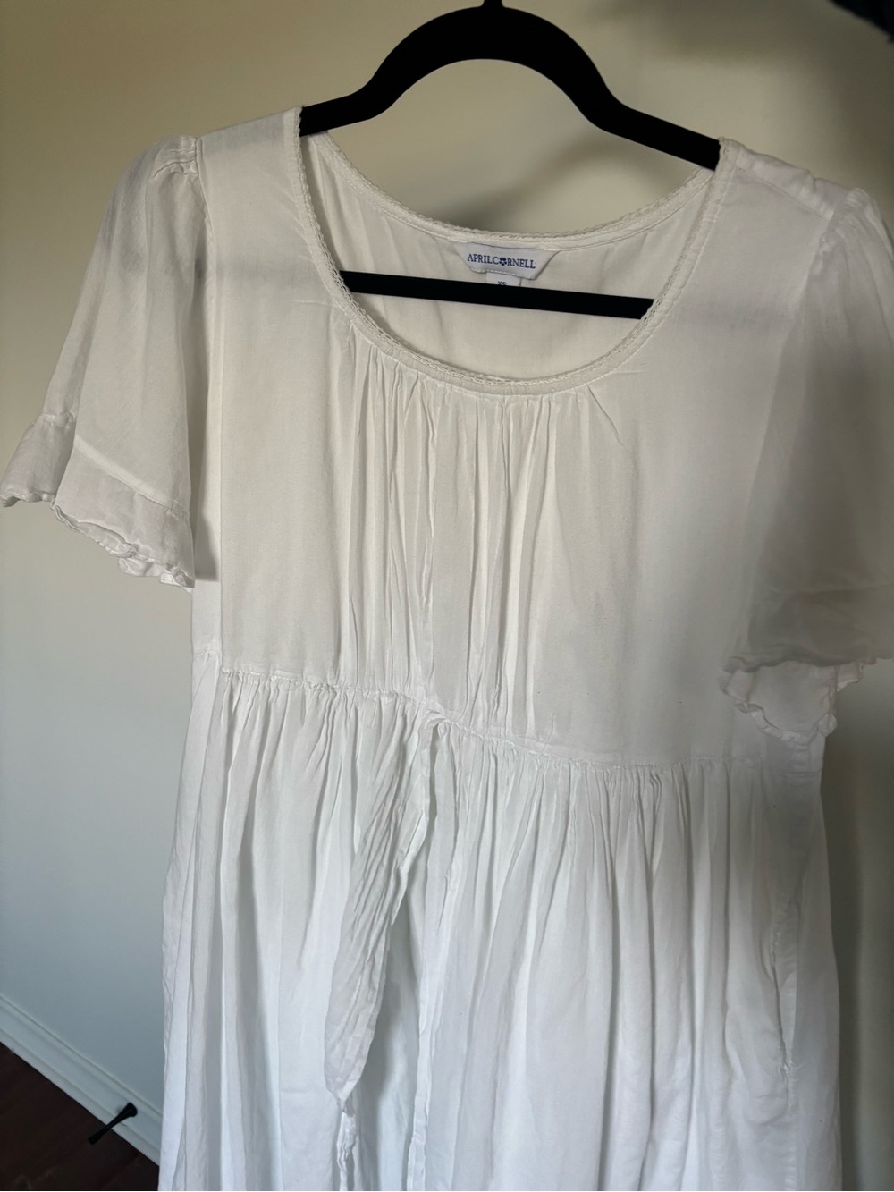 April Cornell White Cotton nightgown